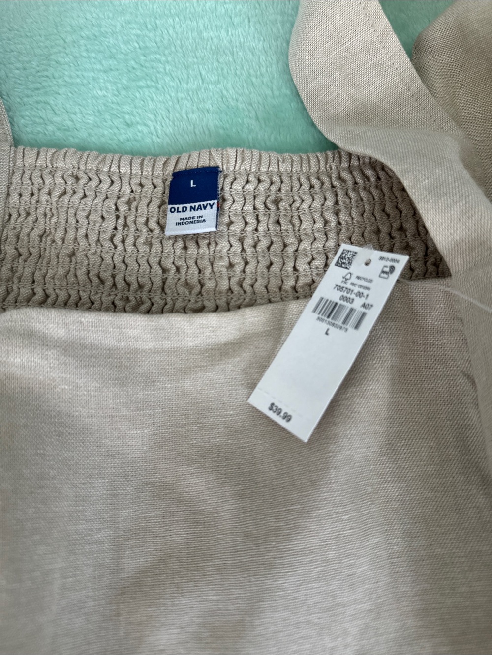 Old Navy Square-Neck Linen-Blend Mini Dress - Picture 3 of 5